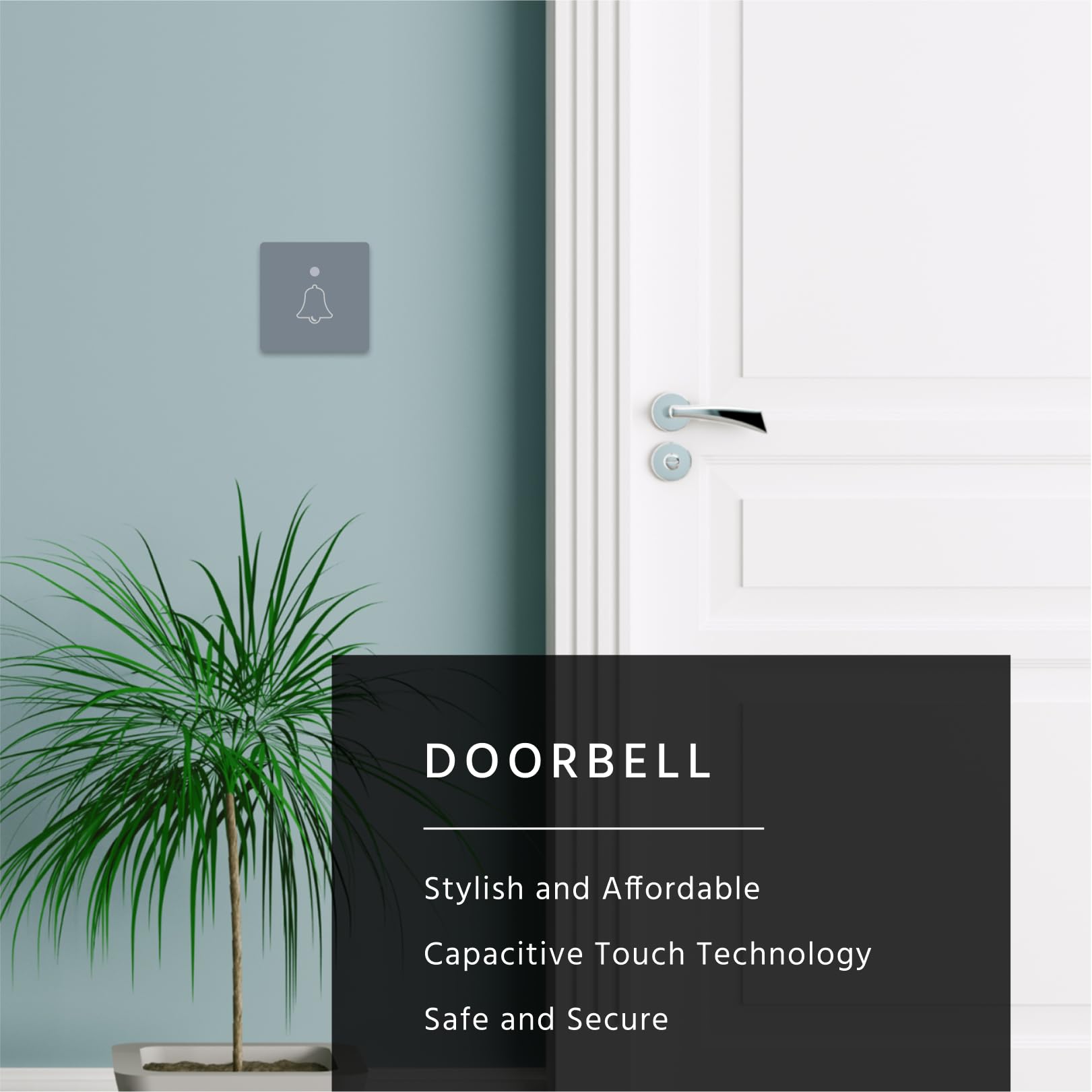 IOTICS Touch Door Bell Switch (Grey Variant) — Amazon image 4