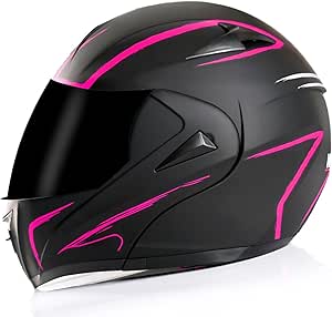 Full Face Motorcycle Helmet, White And Black, DOT Approved – E-Scooter UAE Hub