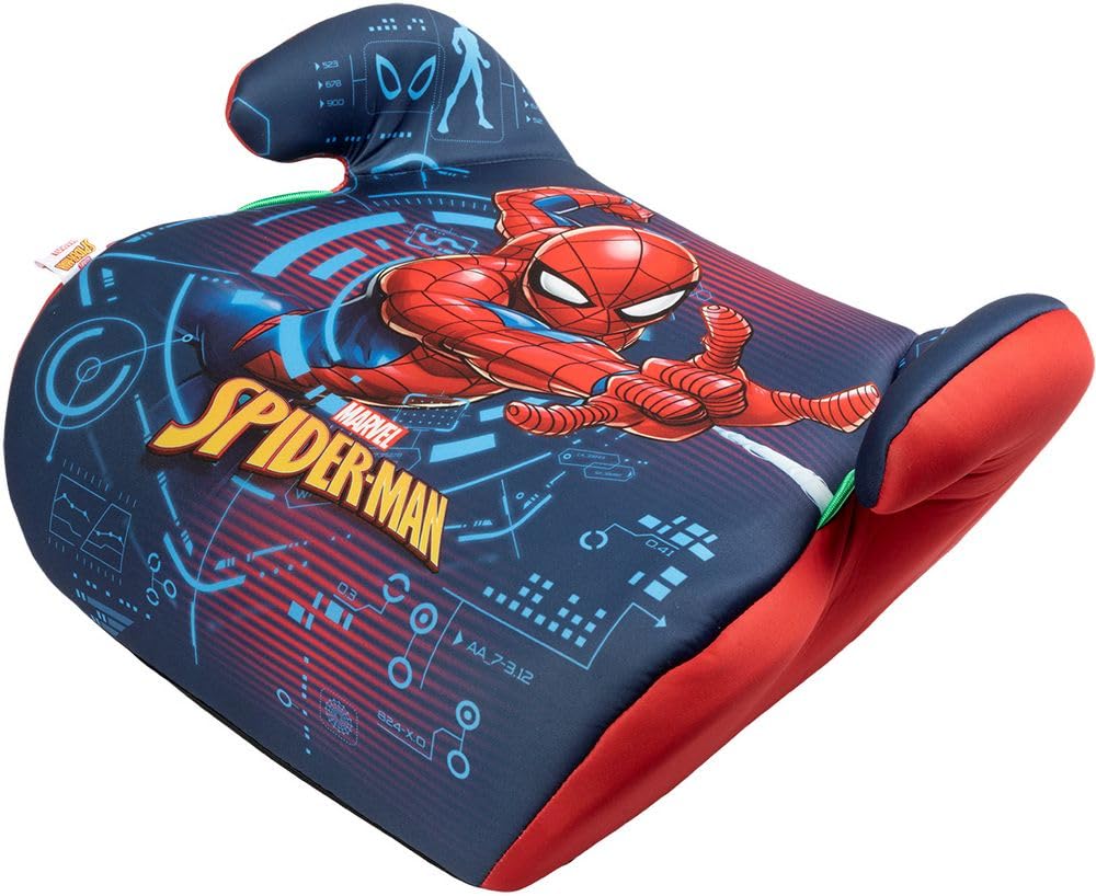Asiento de coche infantil i-Size ECE R129. Elevador de coche para niños de 6 a 12 años, 125-150 cm, 22-36 kg (Spiderman)