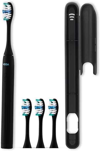 Vega CareOne C2 Electric Toothbrush Battery Operated with IPX7 Waterproof, 3 Brush Head, 2 Min Auto-Timer, 40000 Vibration/Min, 60 Days Battery…