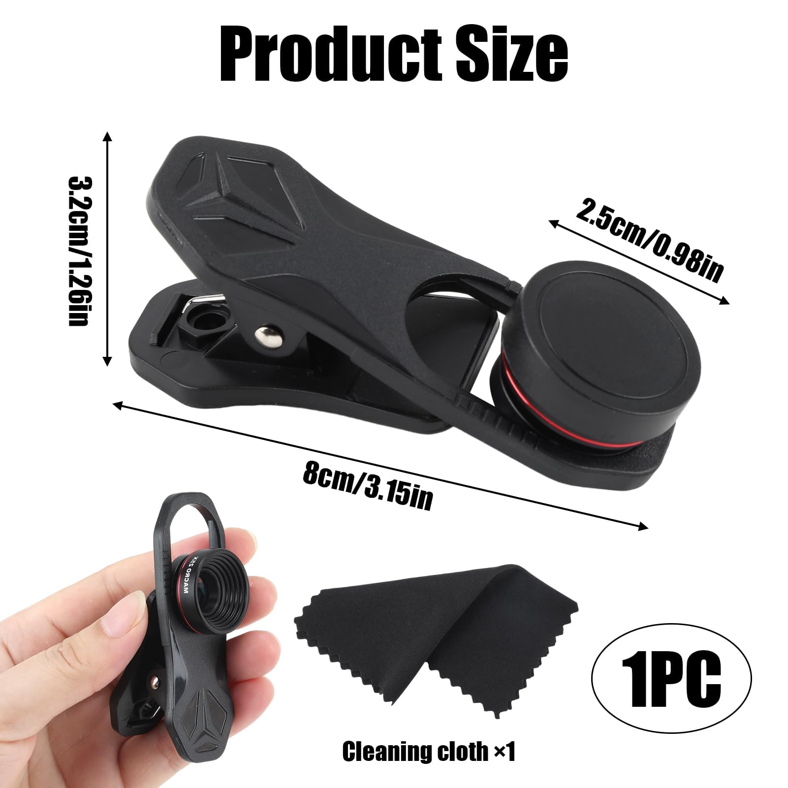 10-20x Macrolens Voor Mobiele Telefoon - HD Zoom Lens Met Universele Clip, Geschikt Voor Alle Smartphones