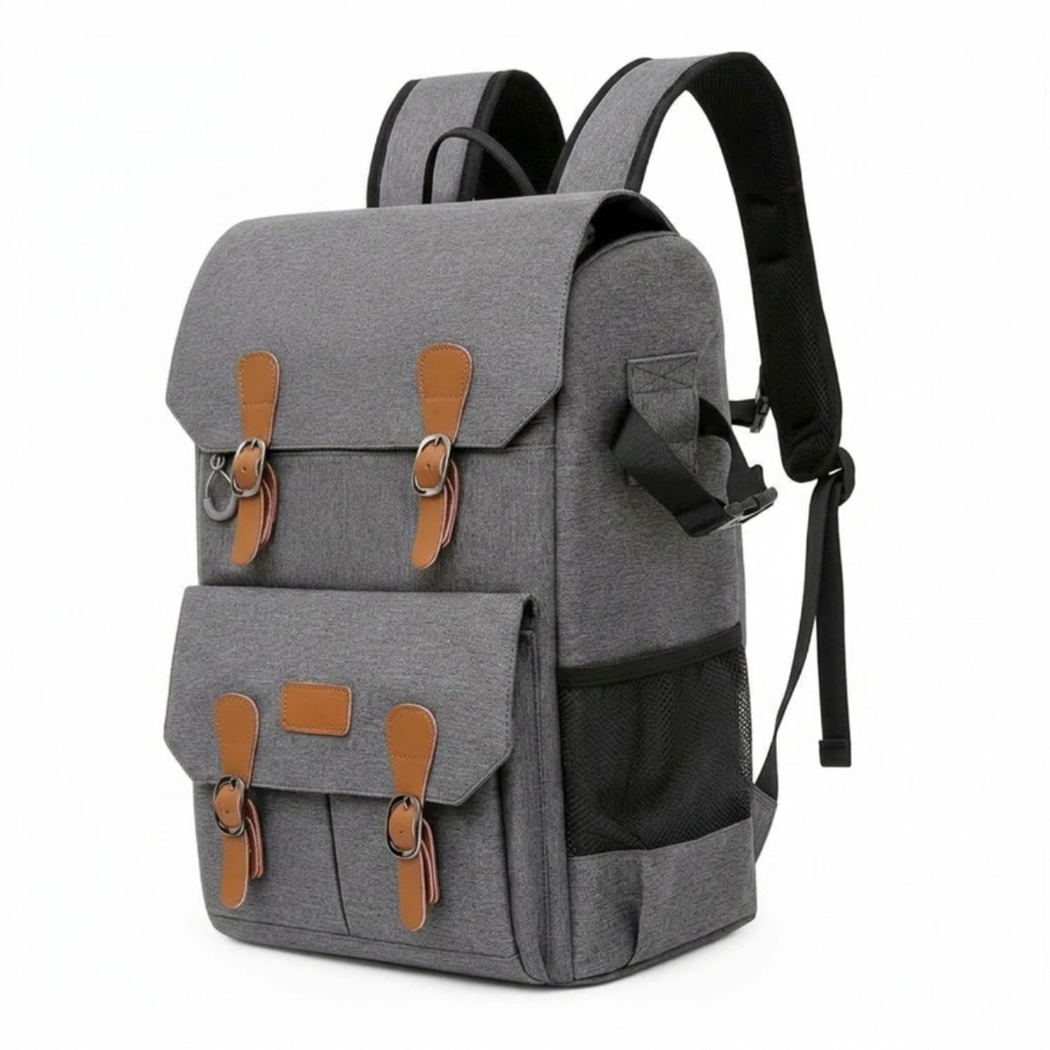 Rain Cover Waterproof Camera Backpack Oxford Cloth Clamshell Camera Backpack Padded Gear Carrier Adjustable Dividers, Dark Gray, Oxford Camera|Cases Bags & Covers|Cameras & Photo-image-41