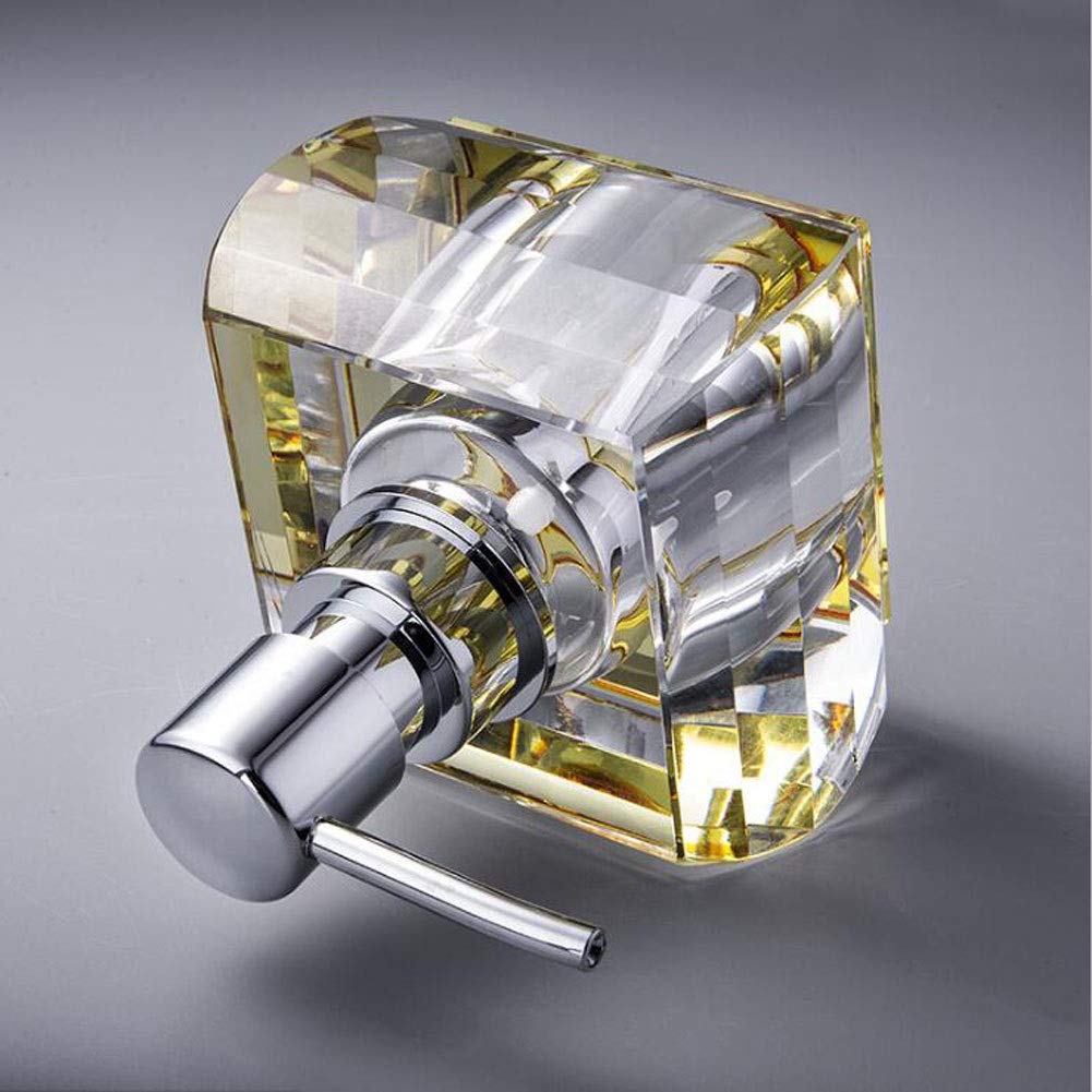 Dispenser di sapone in cristallo, bottiglia in vetro per lozioni da bagno o cucina, contenitore decorativo per shampoo e decorazione della casa, elegante accessorio da bancone