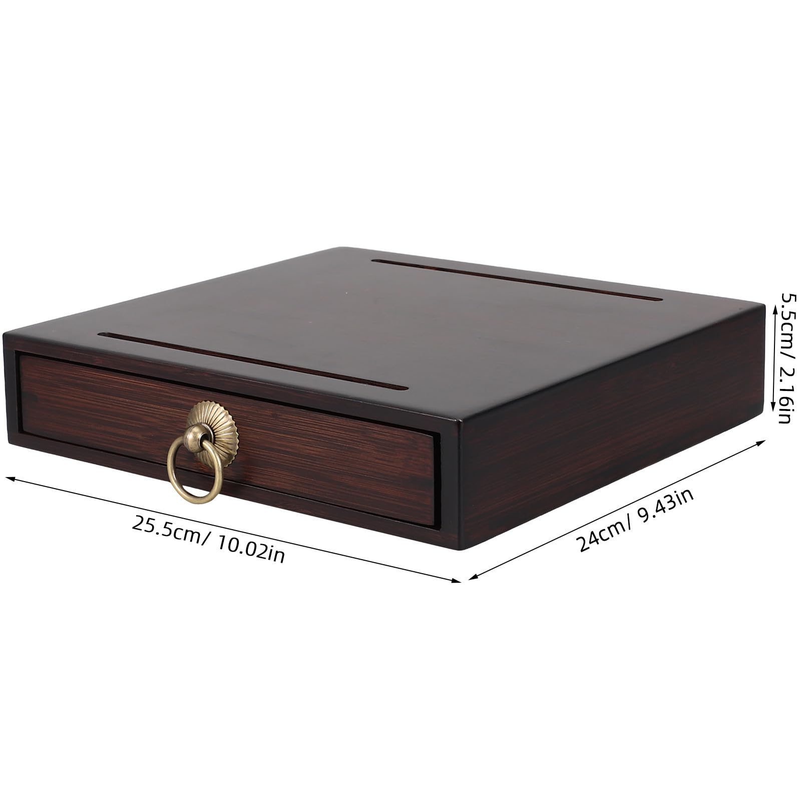 Scatola Cassetto in Legno Vintage a Scomparto Marrone