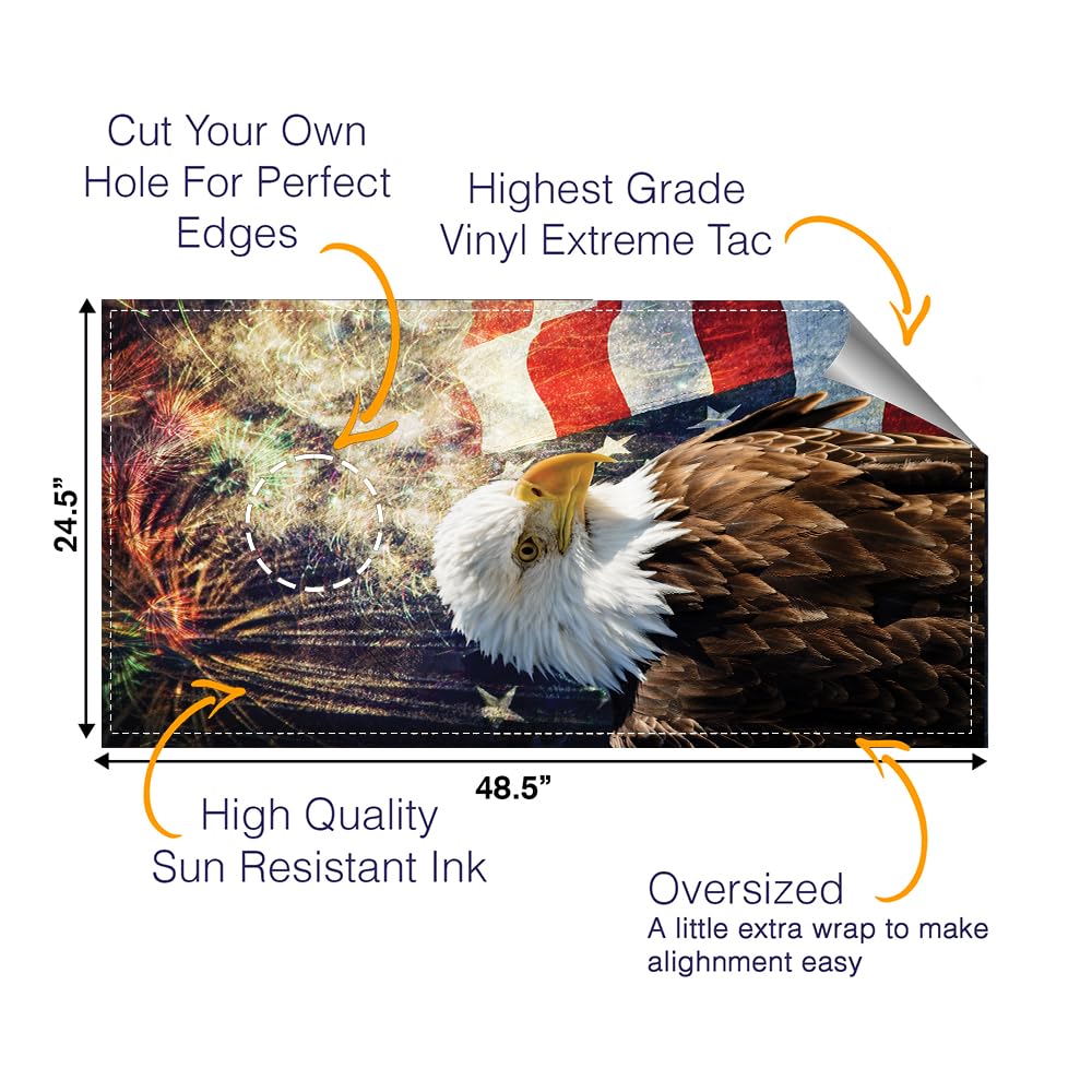 CornholeGamesUSA Cornhole Board Wraps, Cornhole Decals and Wraps for Boards (Set of 2), Cornhole Skins for Boards