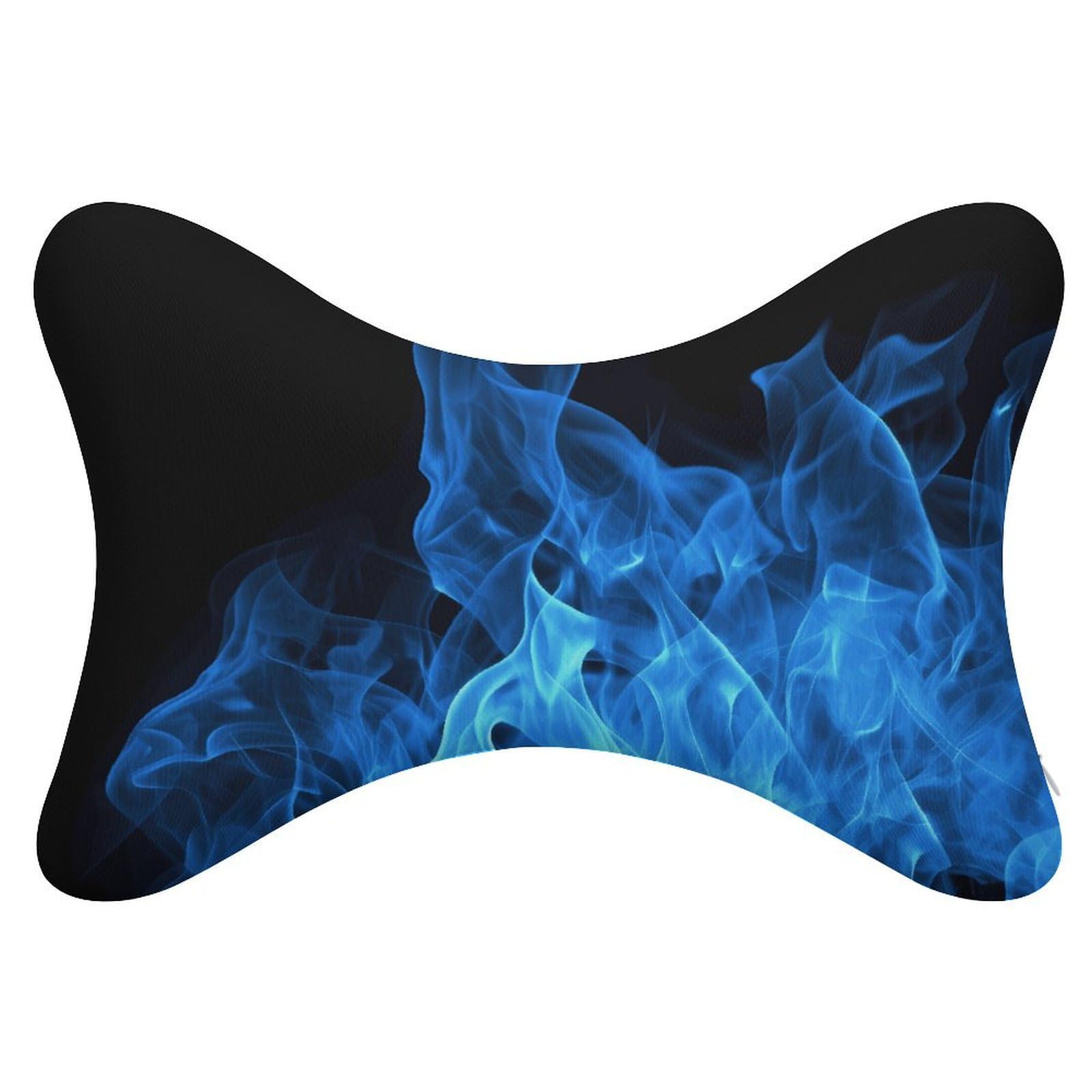 FekiLoot Blue Flame Car Headrest Set of 2,Softness Memory Foam Car Neck Pillow with Breathable Removable Cover Car Neck Support Pillow Ergonomic for Driving, Office