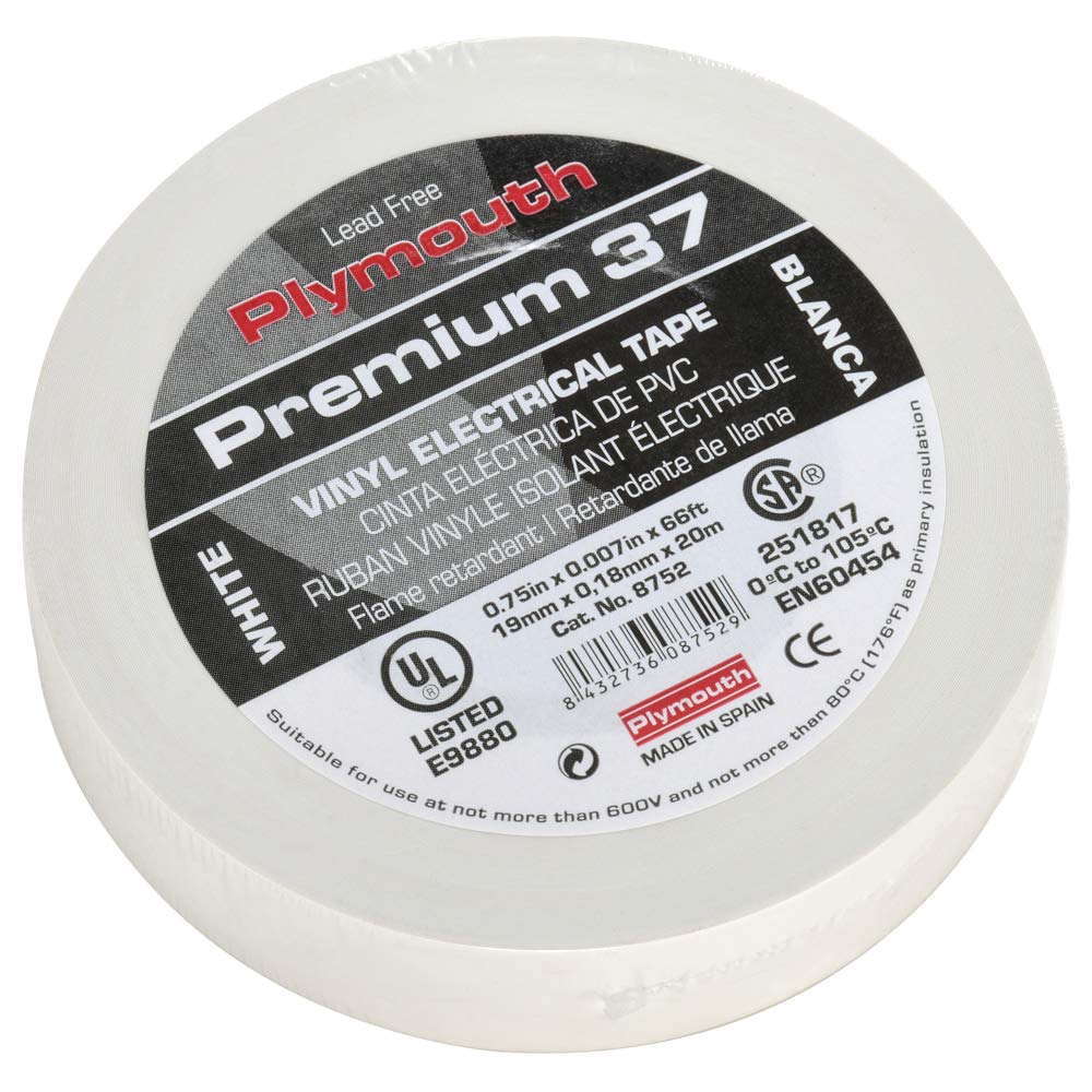 Plymouth Premium 37 Vinyl Electrical Tape, .75
