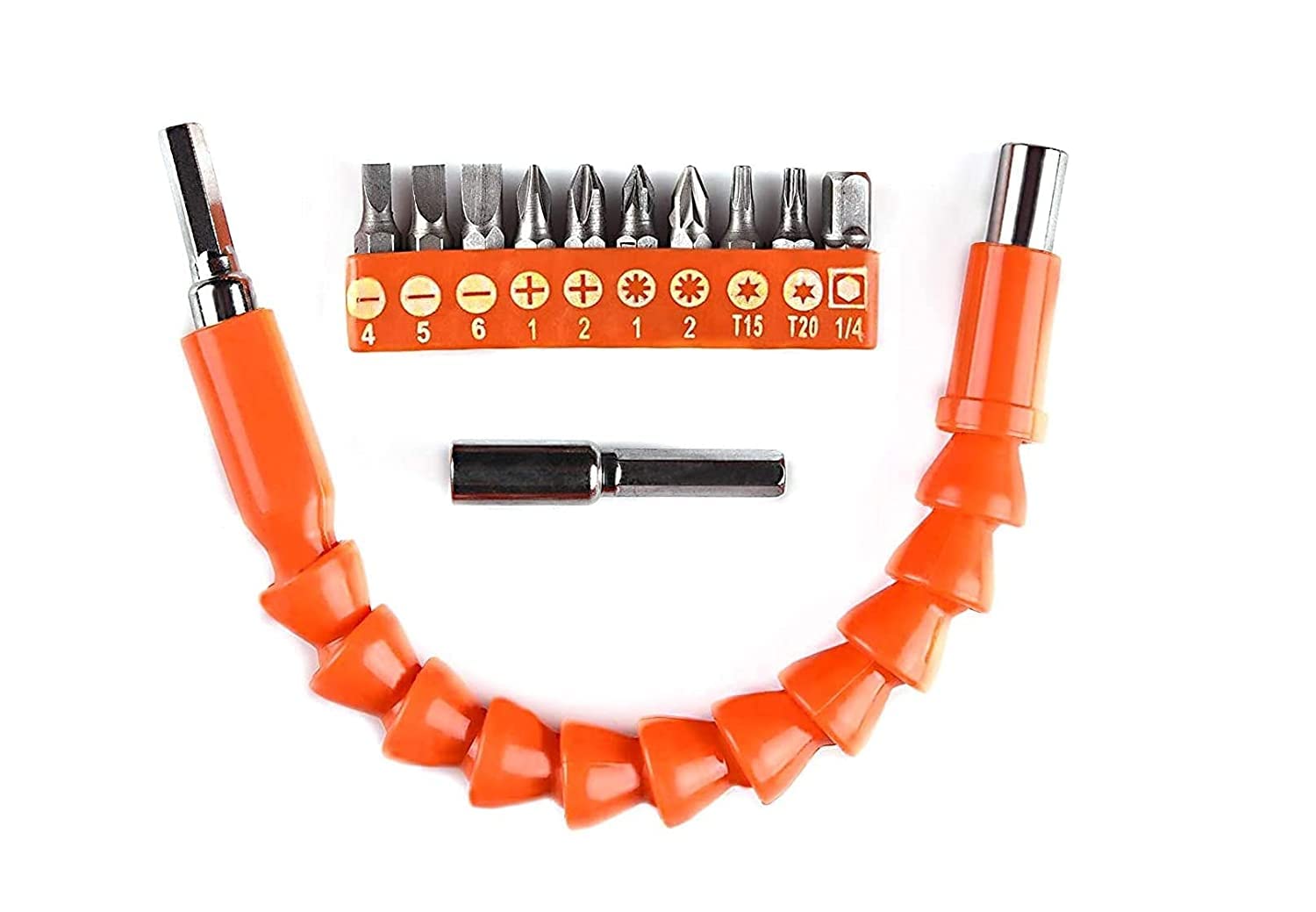 H9 ¼ Flexible Bit Extension Kit, Flexible Soft Shaft Extension Screwdriver Bits Drill Bit Power Hand Repair DIY Tools Accessories for Drill drilling machine (13 Pieces Set) (B09QLHBG81) Amazon Price History, Amazon Price Tracker