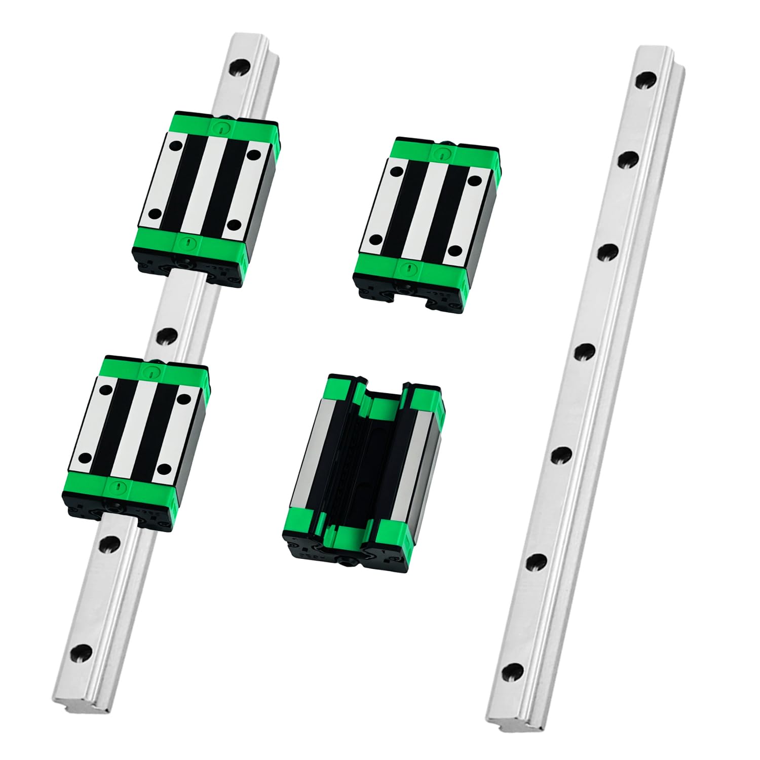 Photo 1 of iMetrx HGR15 Linear Guide Rail Kit - 2 Pcs 1500mm Rails + 4 Pcs HGH15CA Bearing Blocks High Precision, Anti-Rust for 3D Printers, CNC Routers, Lathes & DIY Automated Machines