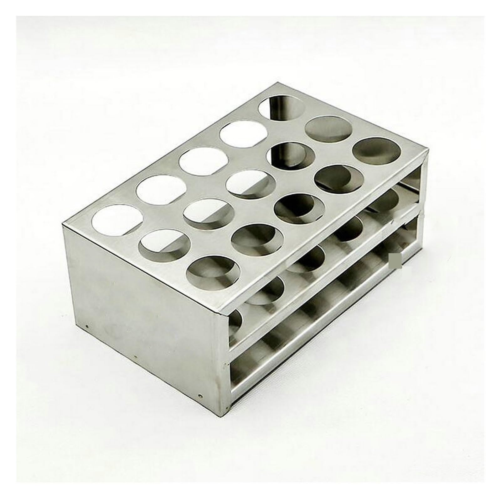 Reagenzglasgestell 1PCS Labor Edelstahl Reagenzglas Halter kolorimetrischen rohr rack zentrifuge Stander for schule experiment(30mm 10holes)