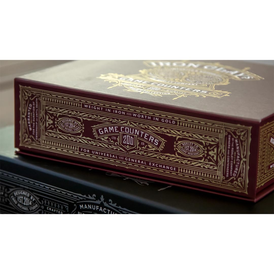 ROXLEY GAMES | Iron Clays 200 | Luxury Gaming Chip Set Accessory | 2 Players | 20-40 Minutes