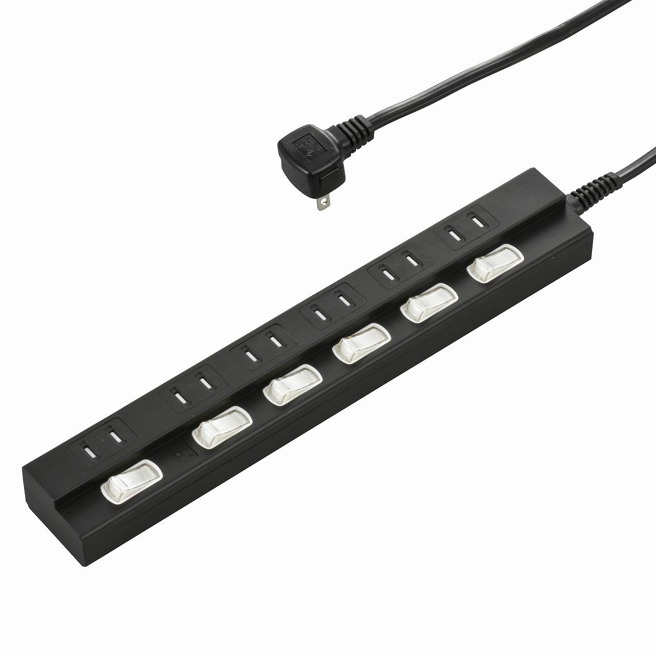 雷に強い節電タップ 6個口 3m 黒_HS-TPK63PBT-K 00-6946