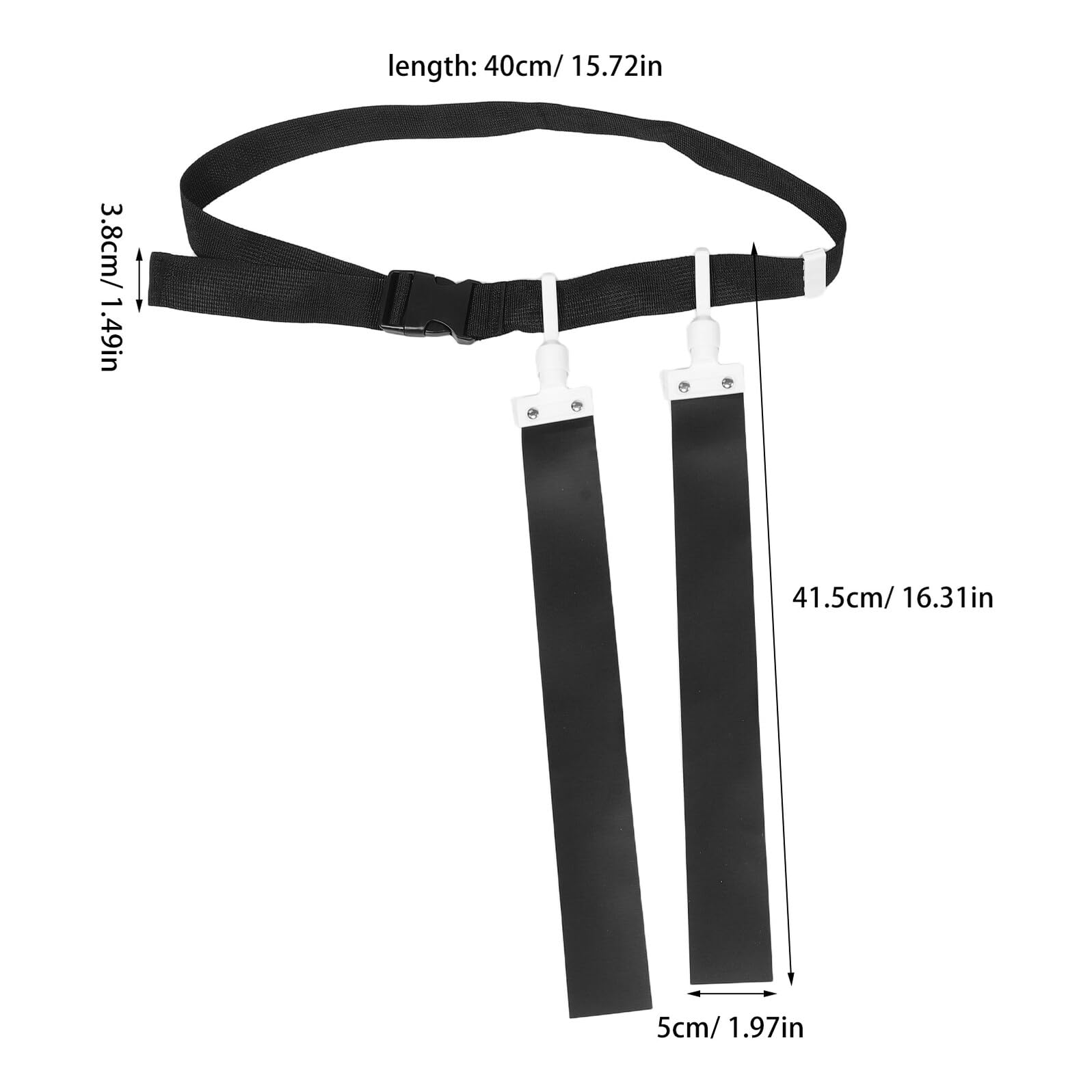 2 Pièces Ceinture de Flag Football Ajustable pour Entraînement – Lot de 2 set de Ceintures Drapeaux Rouge et Noir – Équipement Sportif pour Adolescents et Adultes – Accessoire de