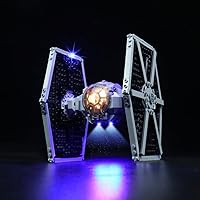Vista 1 de Kit de luz mejorado compatible con el modelo de bloques de construcción Lego Imperial TIE Fighter, decoración de luces compatible con Lego 75300