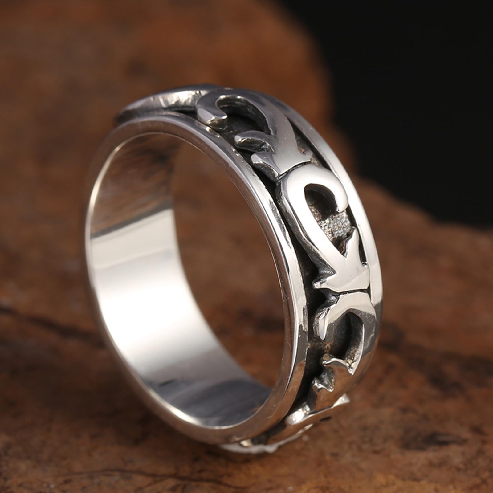 Bague en Argent 925 pour Homme Anti Stress
