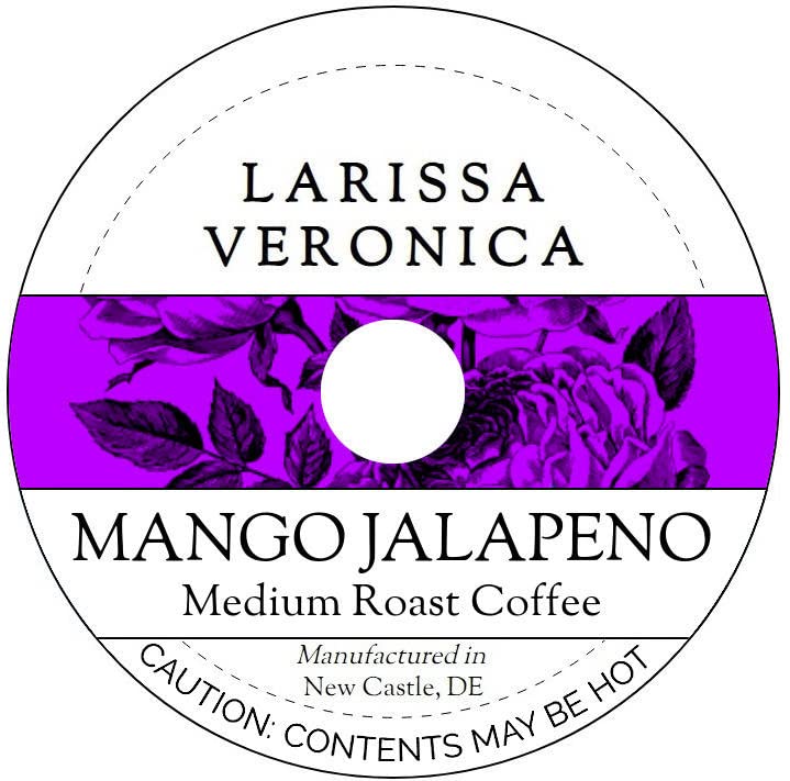 Mango Jalapeno Medium Roast Coffee (Single Serve K-Cup Pods) (Gourmet, Naturally Flavored, Whole Coffee Beans) (12 pods, ZIN: 578616)