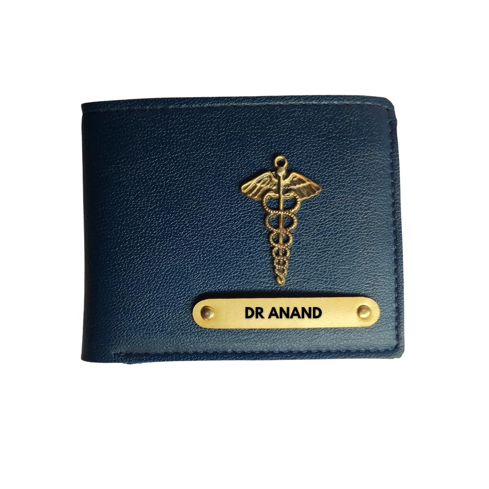 Personalized Name Printed Premium Blue Wallet for Men (11x9 cm) | Custom Name Wallet with Doctor Symbol | Stylish Leather Finish Gift for Doctor, Boyfriend, Husband | Birthday-image-19
