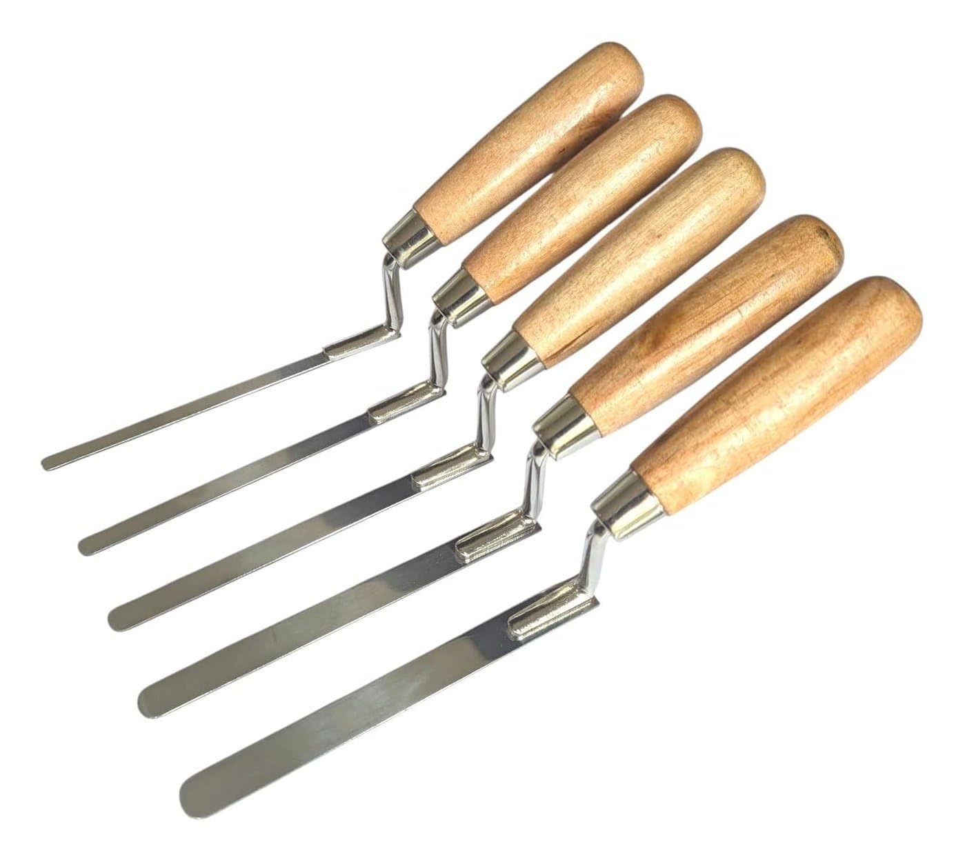 Pointing Brickwork Galvanised Hawk & 5 Stainless Steel Finger Trowel Set, Jointing - Image 2
