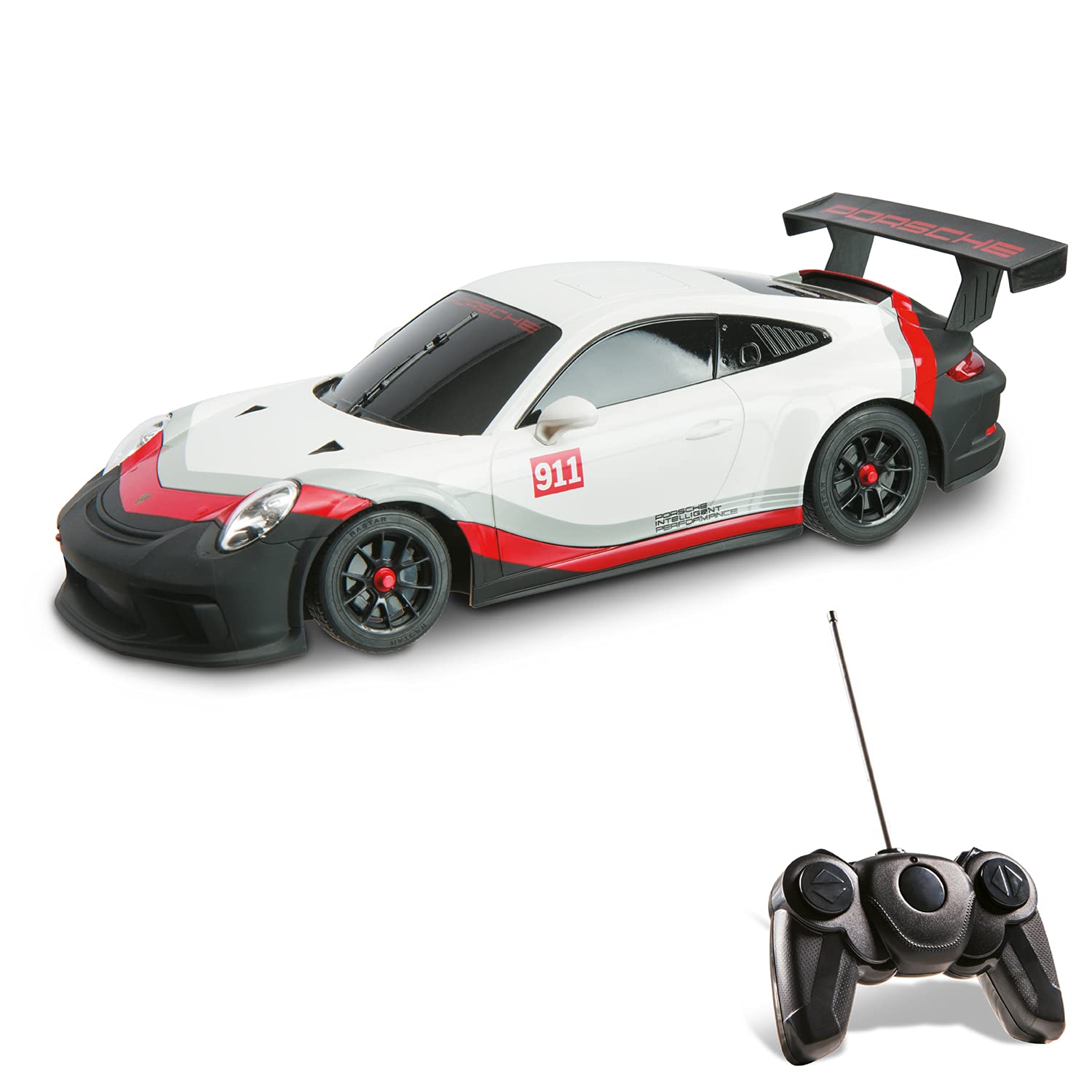Mondo - RC 1:18 Porsche 911 GT3 Cup Pojazd Radio, Czarny/Niebieski, 63535