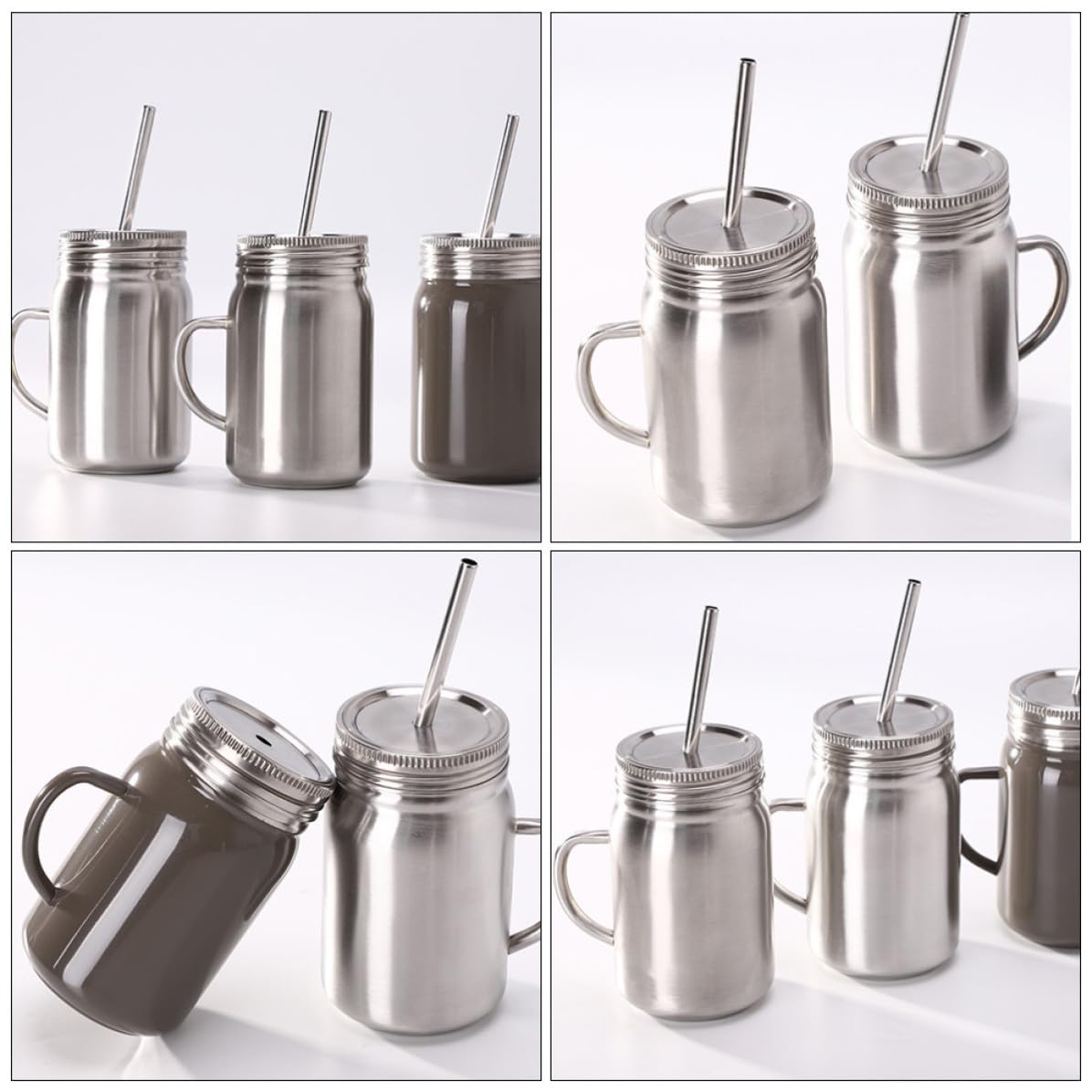 Sosoport Acciaio Barattolo 2 Inossidabile 500ml Mason in Pezzi