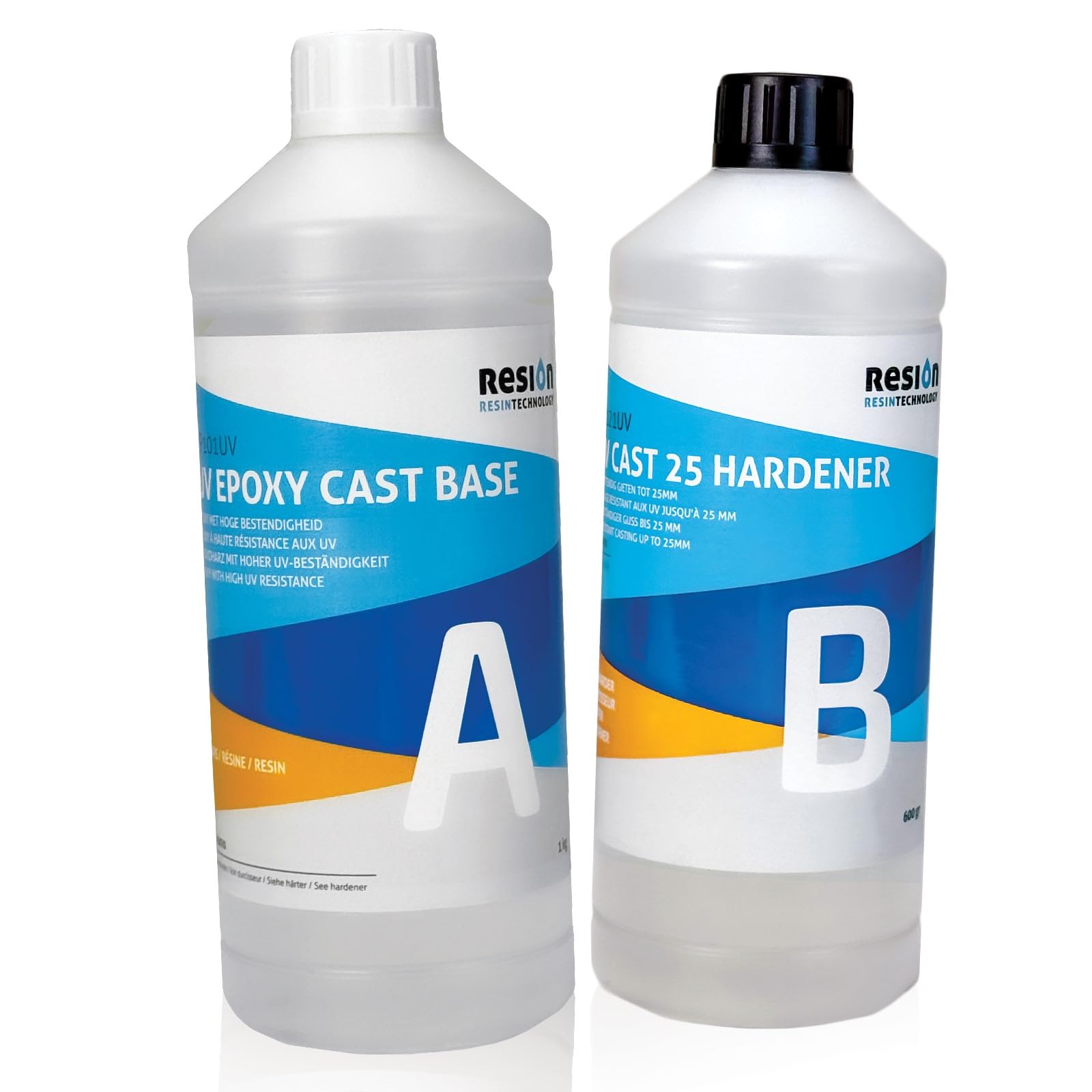 Resina Epossidica Con Indurente E Blocco UV Cristallina - Set Da Colata 1,6 Kg