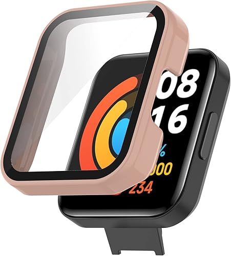 Senter - Funda protectora de vidrio templado integrada para reloj inteligente Redmi Watch 2 Lite, carcasa rígida de policarbonato ultrafina