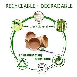 TOPtoper 80 Pcs 30 OzWITHOUT LIDS Large Paper Bowls Disposable Soup Bowls Bulk Plastic Free Party Supplies for Hot/Cold Food, Soup (30 OZ)