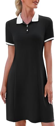 WEACZZY Women Tshirt Dress Short Sleeve Polo Dresses Easy Classic Summer Dresses