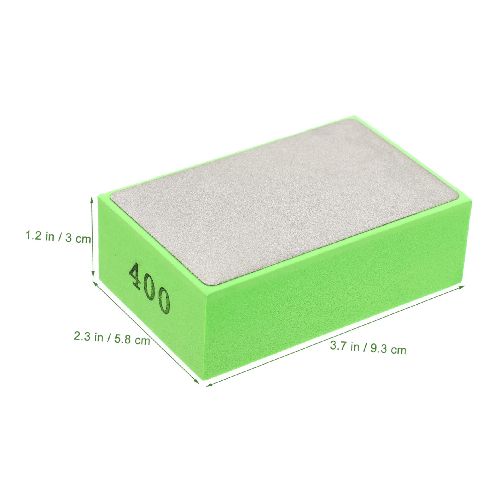 WOONEKY Hand Polishing Pads for Glass Tile Diamond Sanding Blocks 95mmx58mm 400-grit for Marble