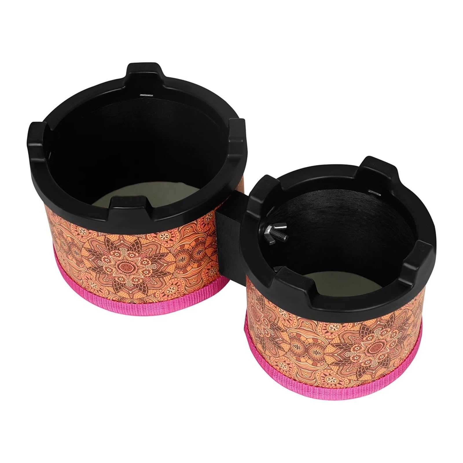 Bongos Bongo-Trommel, 5 + 6 Zoll, verbundene Handtrommel, stimmbare Trommel, professionelles Schlaginstrument for Erwachsene, Anfänger(Orange Bongo Drum)