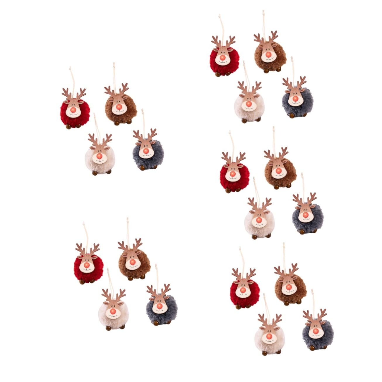 Cabilock 5 Juegos Colgante De Árbol De Navidad Colgantes Navideños Christmas Tree Guirnalda Adornos Decoración Navideña De Alce De Fieltro De Madera Decoración Colgante De Alce 4 Uds * 5