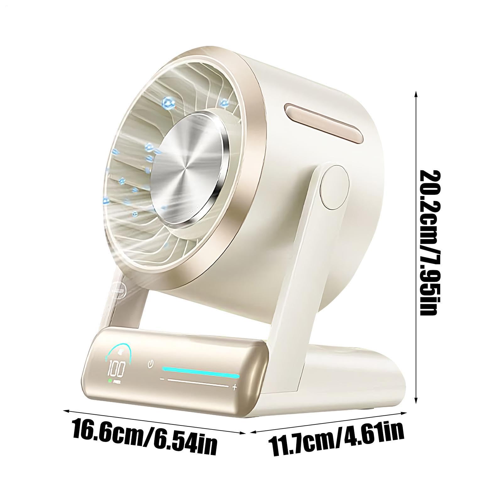 Ventilatore Da Scrivania 100 Velocità Silenzioso Ricaricabile Rinfrescante | Piccoli Ventilatori Per Camera E Ufficio Per Casa Cucina Scuola Dormitorio Campeggio Esterno Estate Spiaggia