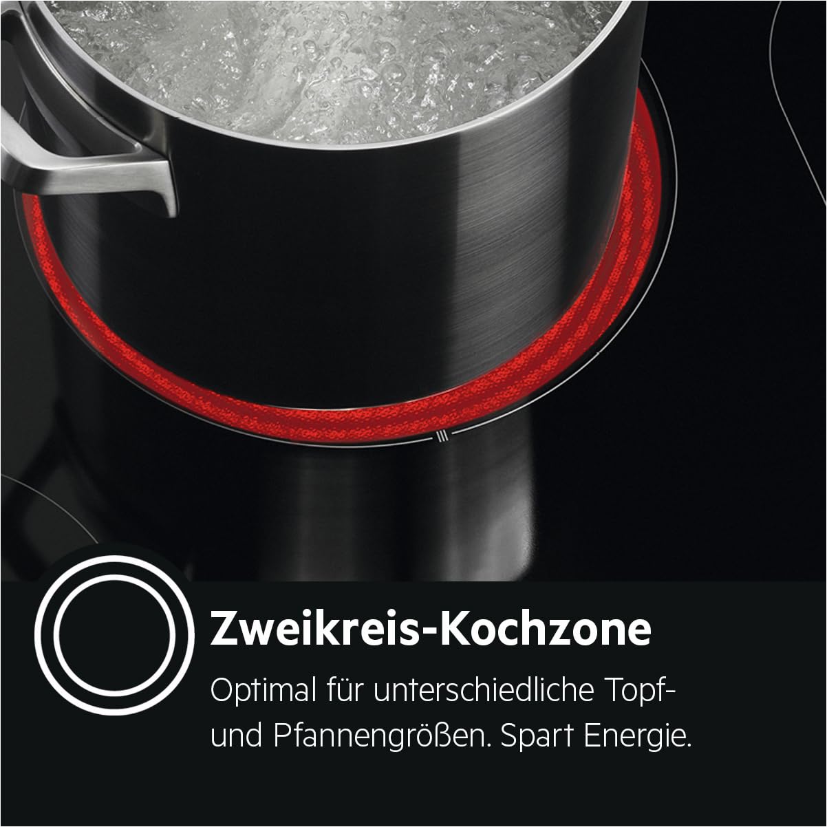 AEG Standherd mit Glaskeramik-Kochfeld 50cm A Weiß Grillfunktion Display mit Uhr