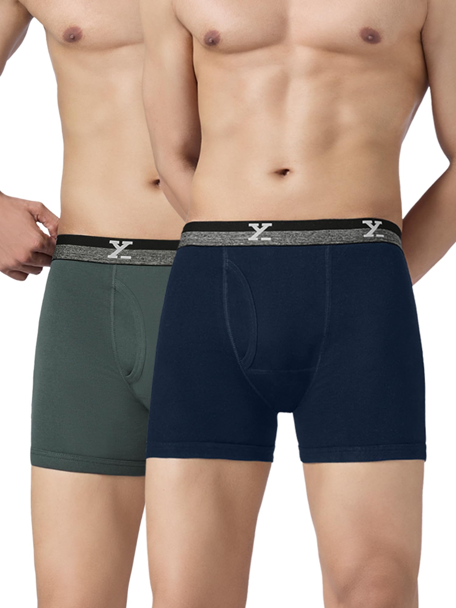 xyxx Men's Nova Cotton Boxer Brief for Men Pack of 2 |Regular Fit with intellifresh No-Marks Waistband | Solid Underwear for Men Combo-picture-13