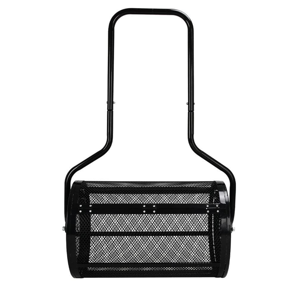 Esparcidor de turba, esparcidor de abono, esparcidor de estiércol con mango en forma de U mejorado, esparcidores de turba para plantar, sembrar, abono de cobertura, tierra, mantillo, fertilizante, 2