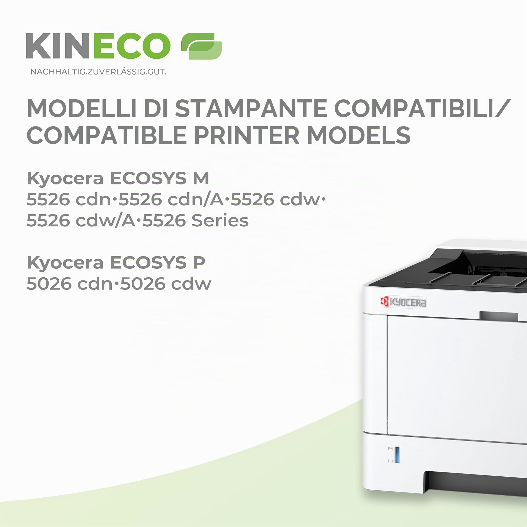 Kineco 4 toner compatibili con Kyocera TK-5240 per Kyocera Ecosys P5026cdw M-5526cdn M-5526cdw P-5026cdn