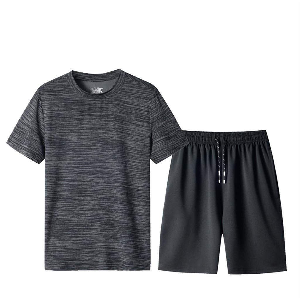 Bukknye Men's Grey Nightwear Pyjamas Set Sleepwear Ultra Soft Modal Pyjama Top & Bottom Lightweight Loungewear Pjs Set(,4Xl)
