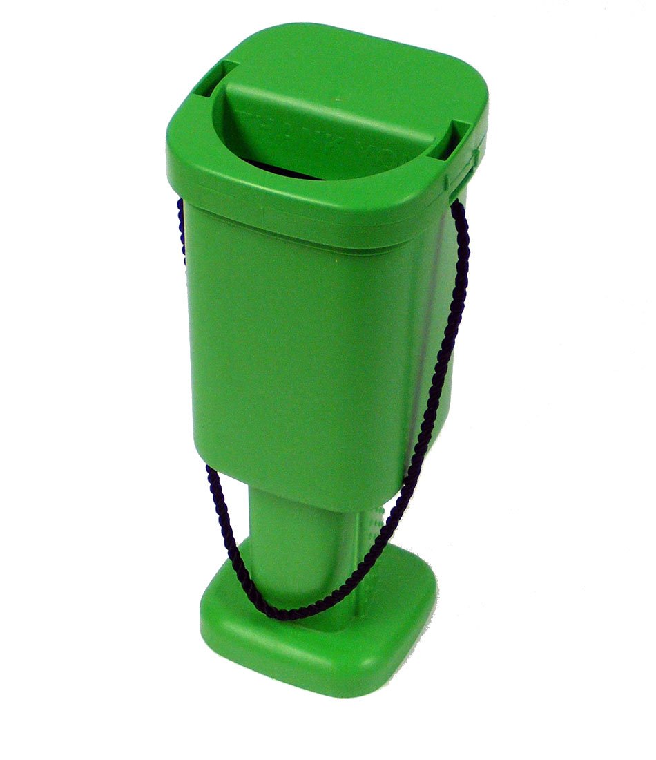 Square Plastic Handheld Charity Collection Box - Green