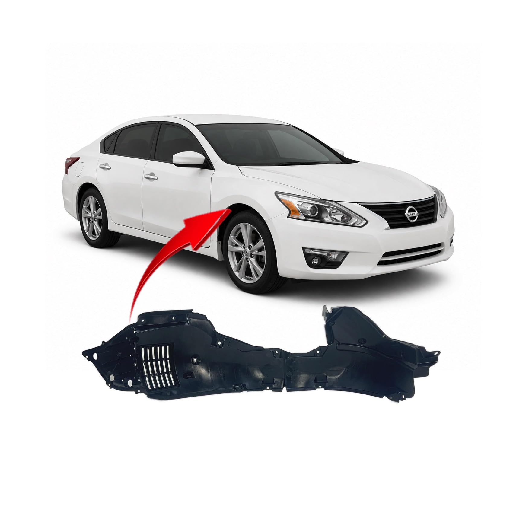 FitParts Compatible with Nissan Altima 2013 Front Right Fender Liner