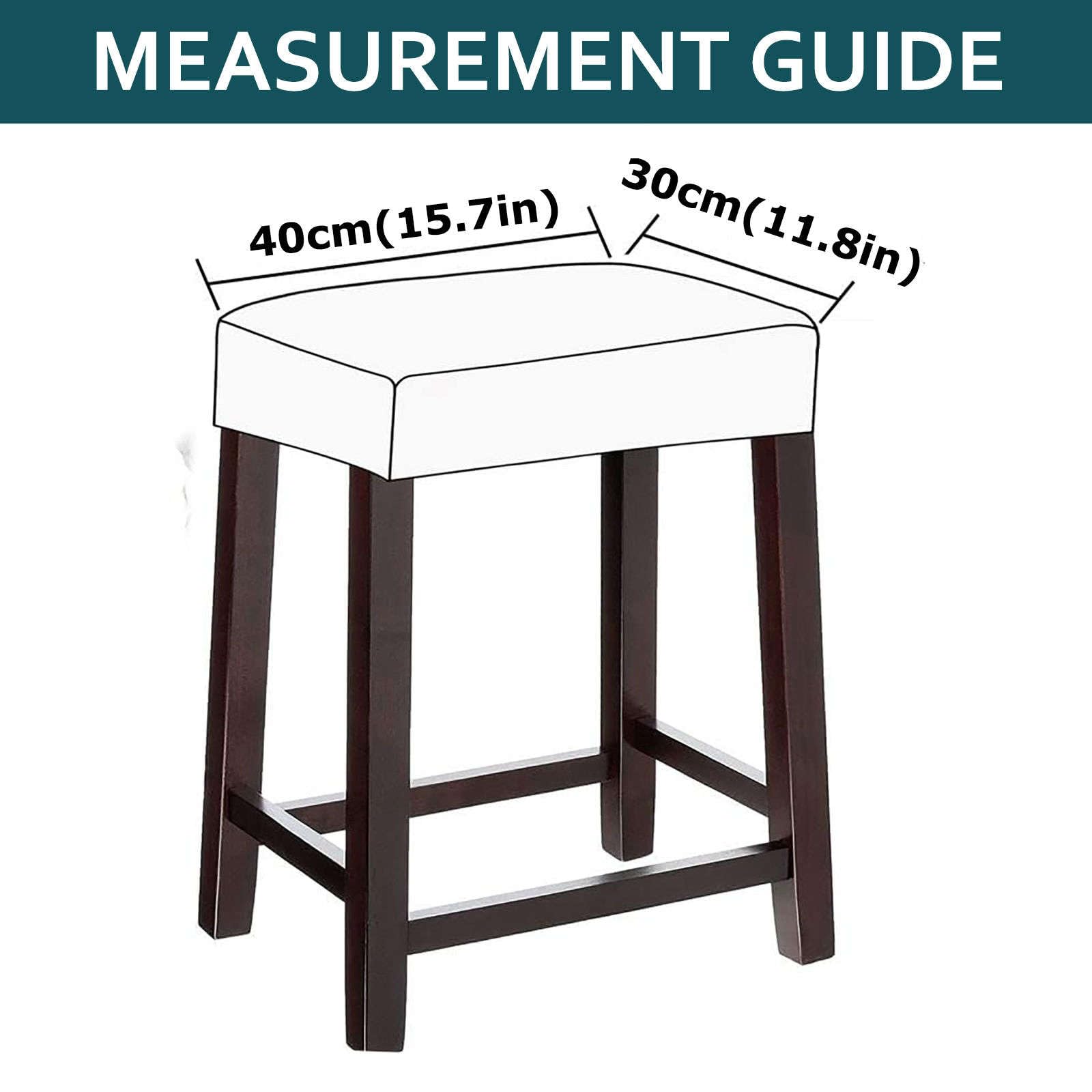 Juego de 2 fundas impermeables de cuero sintético para taburetes de bar, protectores de asiento duraderos para taburetes de salón y pub, protectores rectangulares para sillas