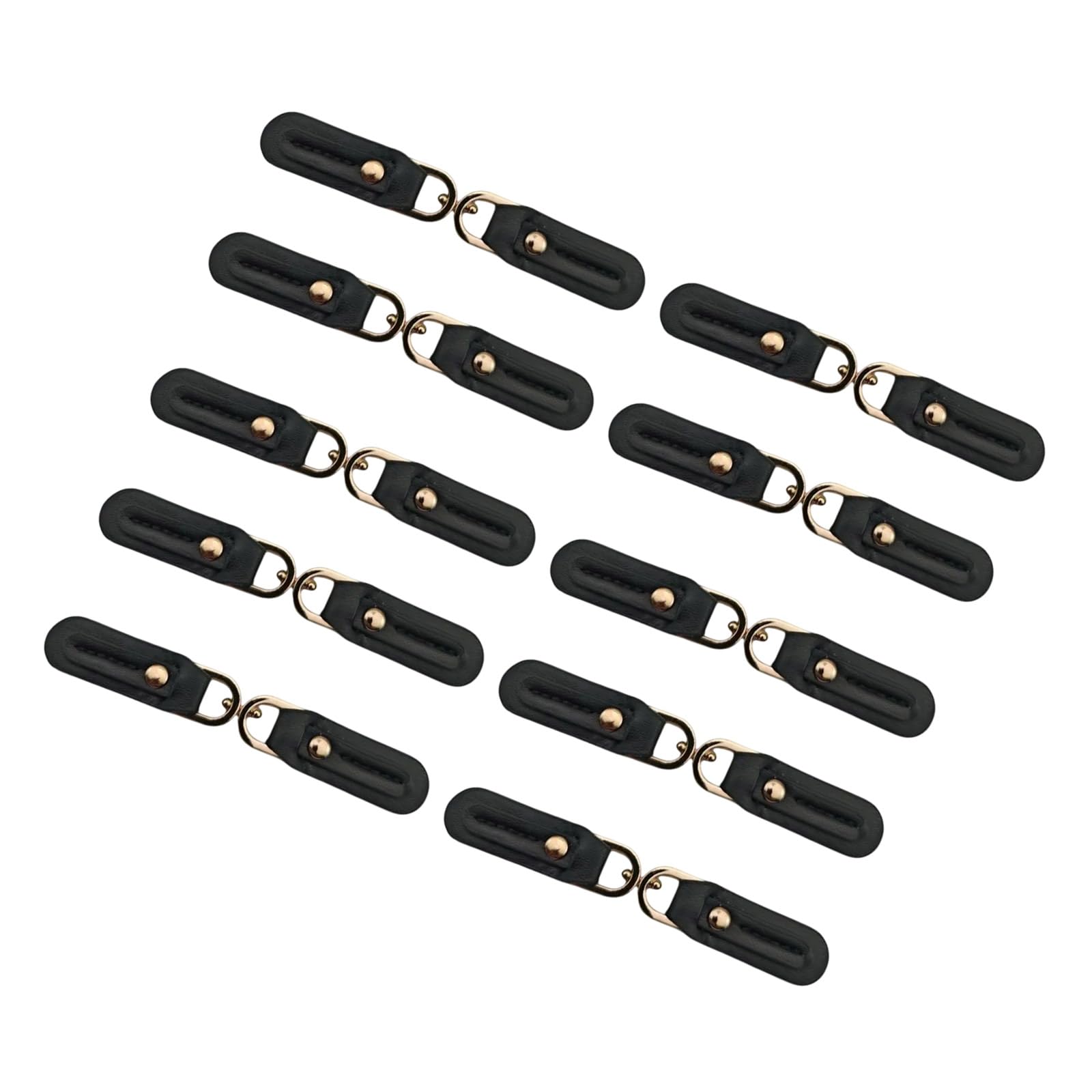 Tsophreniq Of 10 Leather Toggles with Metal Button Sew on Toggles Closures Sewing Accessories for Jackets Coat Outerwear Down Jackets Closures
