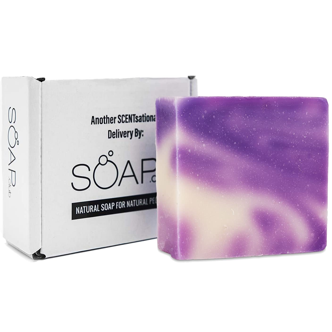 Soap Club Lavender Natural Bar Soap for Women - Stroll through a French Garden with Lavender Scent Bath Soap - Artisan Soap Gift Set with Shea Butter, Soap Bar Box makes an Ideal Present for Women