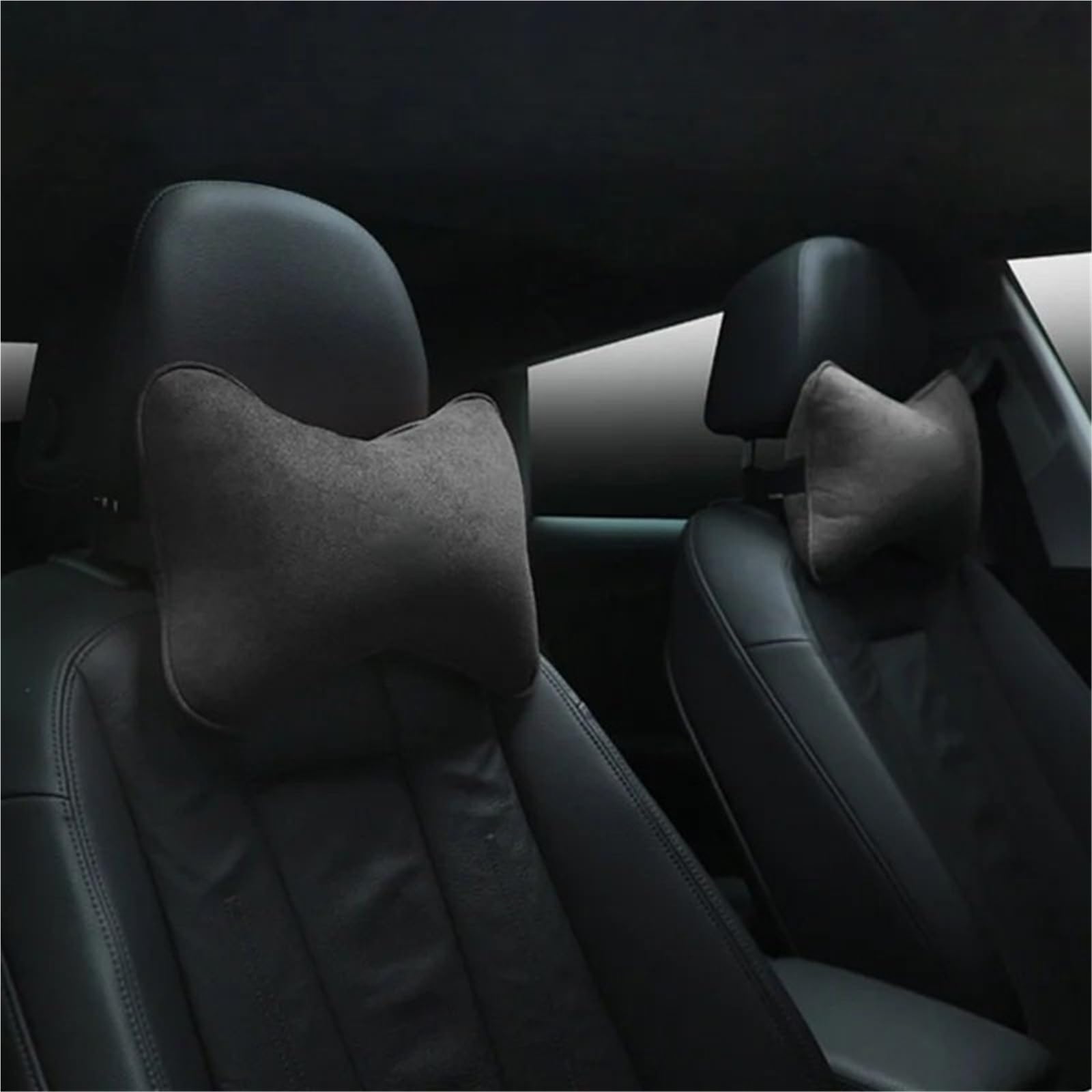 Poduszka zamszowa na szyję do samochodu Peugeot 408 4008 308 3008 Rifter 5008 508 2008 208 301 RCZ 108 Car Seat Headrest(2pc-brown)