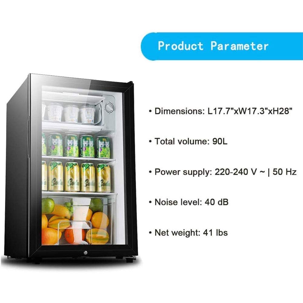 Amazon.co.jp: 飲料用クーラー冷蔵庫90L40 DB-ガラスドア付き