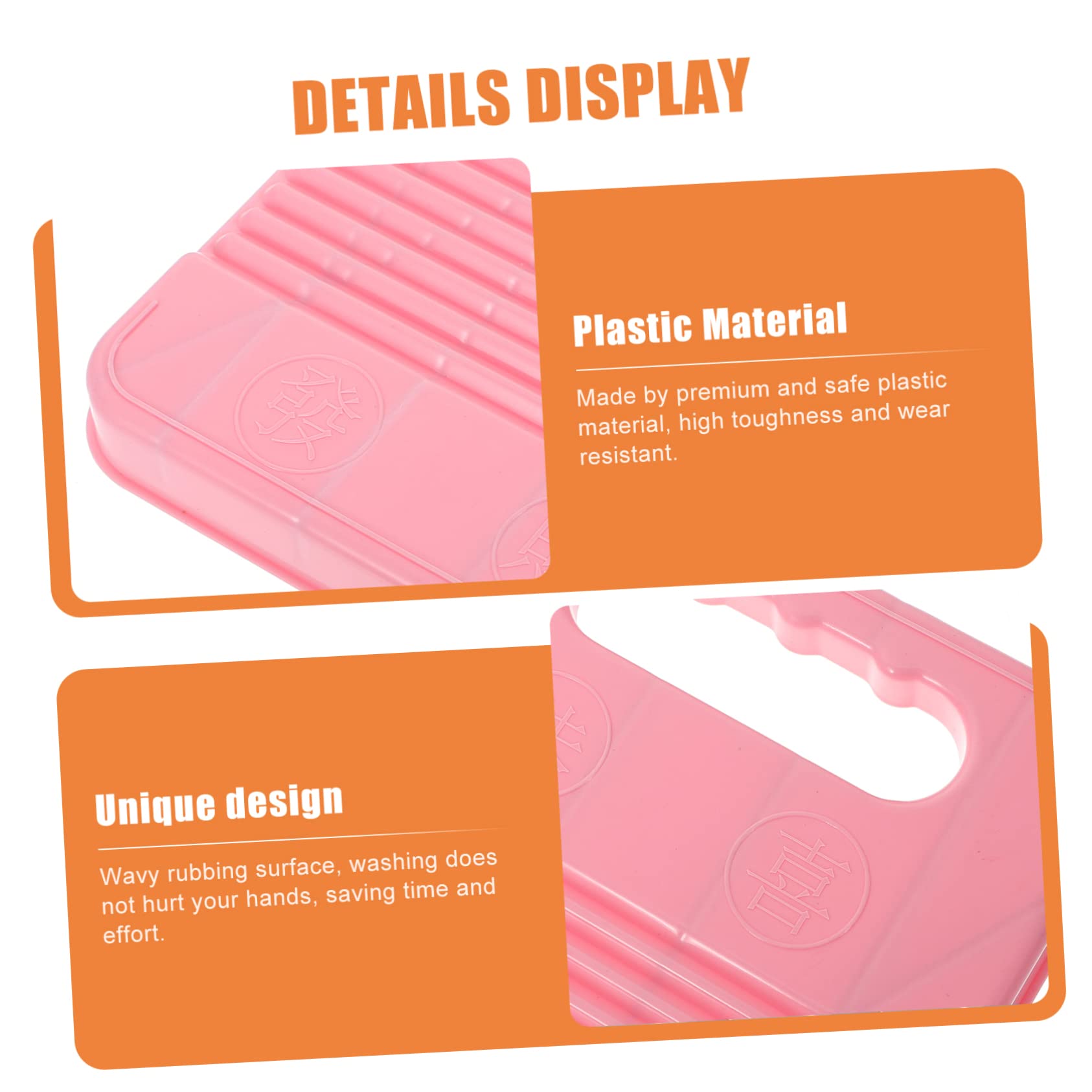 Didiseaon Home Washboard Rectangle Washboard Large Washboard Hand Wash Clothes Tool Washing Scrubbing Board Garden Shovel Clothes Washboard Scrub Board Pink Laundry Accessories Sock Travel