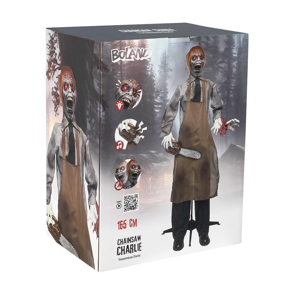 Boland - Interaktive Halloween Dekoration | gruselige Horror Dekoration, stehende Figur für Karneval und Mottoparty