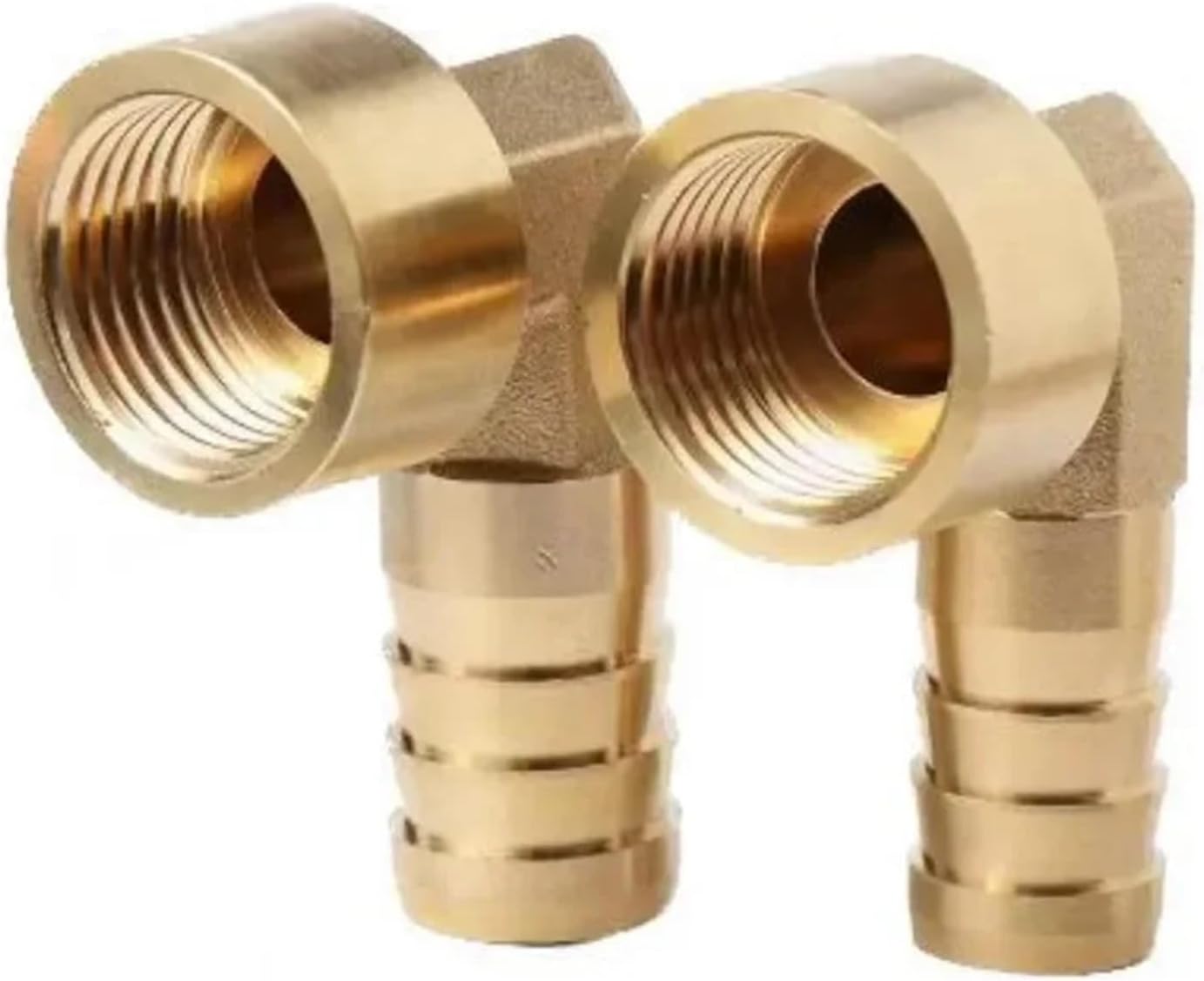 Brass Elbow 14pcs Elbow Brass Barbed Fitting Connector Adapter For RV Water Hoses(8mm,1/4")