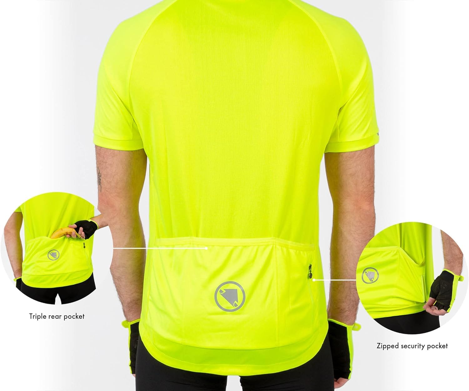 Endura Herren Xtract Kurzarm-Fahrradtrikot II | Schnelltrocknend | Reflektierende Logos | Silikonprofil Trikot