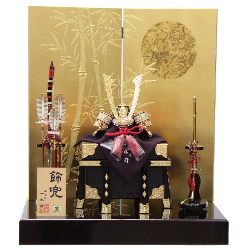 Amazon | 五月人形 兜 平飾り 10号 幅65cm（245to0508）一水 一枚物 京