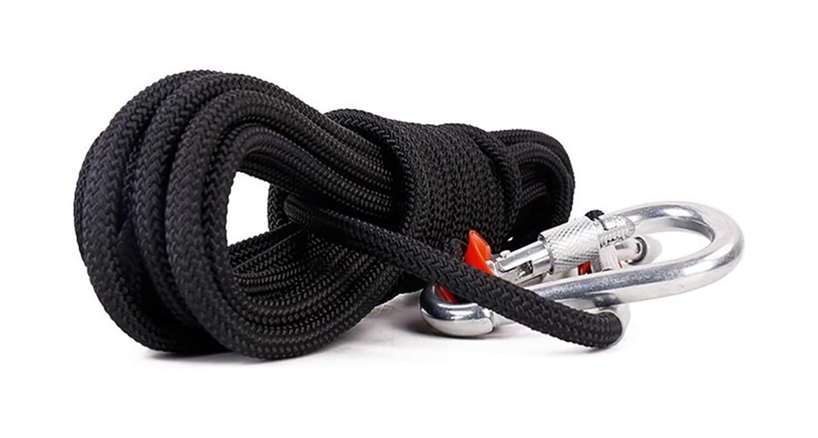 Cuerda de Nailon de Alta Resistencia, Cuerda estática de Descenso Outdoor 10mm Negra 10-100 Metros